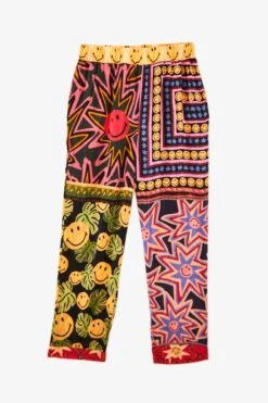 Farm Rio Patchwork Tapestry Smiley® Pants -Farm Rio Fashion Store 305163 06