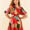 Farm Rio Red Heliconia Mini Dress -Farm Rio Fashion Store 305261 01