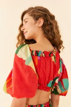 Farm Rio Red Heliconia Mini Dress -Farm Rio Fashion Store 305261 03