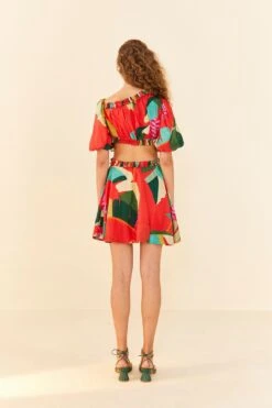 Farm Rio Red Heliconia Mini Dress -Farm Rio Fashion Store 305261 04