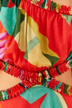 Farm Rio Red Heliconia Mini Dress -Farm Rio Fashion Store 305261 05