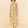 Farm Rio Yellow Bossa Banana Knot Midi Dress -Farm Rio Fashion Store 305266 02