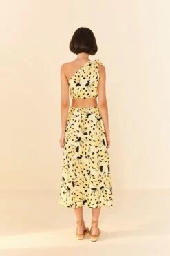 Farm Rio Yellow Bossa Banana Knot Midi Dress -Farm Rio Fashion Store 305266 04