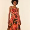 Orange Blooming Garden Maxi Dress 1 Orange Blooming Garden Maxi Dress -Farm Rio Fashion Store 305268 01