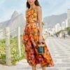 Farm Rio Lilac Mango Macaws Midi Dress -Farm Rio Fashion Store 305347 01