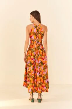 Farm Rio Lilac Mango Macaws Midi Dress -Farm Rio Fashion Store 305347 03