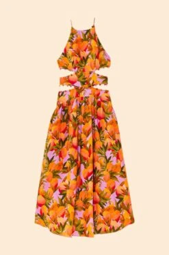 Farm Rio Lilac Mango Macaws Midi Dress -Farm Rio Fashion Store 305347 06