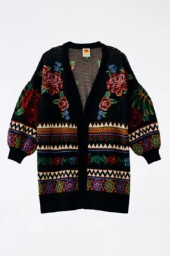 Farm Rio Black Flower Tapestry Cardigan 11 Farm Rio Black Flower Tapestry Cardigan -Farm Rio Fashion Store 305387 06