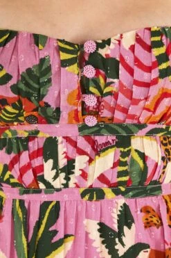 Pink Leopard Forest Midi Dress -Farm Rio Fashion Store 305796 05