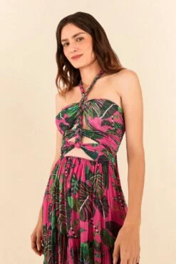 Pink Leaves Cut Out Maxi Dress 11 Pink Leaves Cut Out Maxi Dress -Farm Rio Fashion Store 305799 03 1
