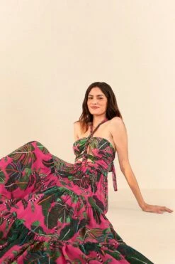 Pink Leaves Cut Out Maxi Dress 12 Pink Leaves Cut Out Maxi Dress -Farm Rio Fashion Store 305799 04 1