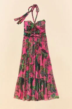 Pink Leaves Cut Out Maxi Dress 15 Pink Leaves Cut Out Maxi Dress -Farm Rio Fashion Store 305799 07