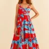 Farm Rio Red Sweet Jungle Midi Dress 1 Farm Rio Red Sweet Jungle Midi Dress -Farm Rio Fashion Store 306090 01