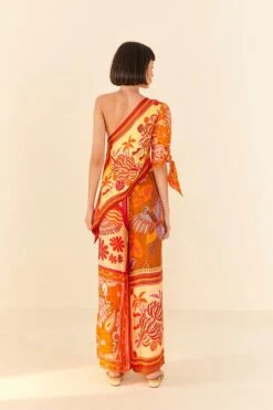 Farm Rio Forest Mixed Scarves Lenzing™ Ecovero™ Viscose Crop Top -Farm Rio Fashion Store 306093 03