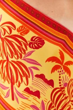 Farm Rio Forest Mixed Scarves Lenzing™ Ecovero™ Viscose Crop Top -Farm Rio Fashion Store 306093 05