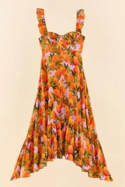 Lilac Mango Macaws Maxi Dress -Farm Rio Fashion Store 306095 06