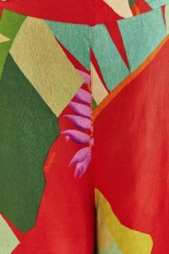 Farm Rio Red Heliconia Pants 11 Farm Rio Red Heliconia Pants -Farm Rio Fashion Store 306100 05