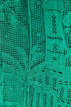 Farm Rio Green Morada Boa Guipure Dress -Farm Rio Fashion Store 306101 05