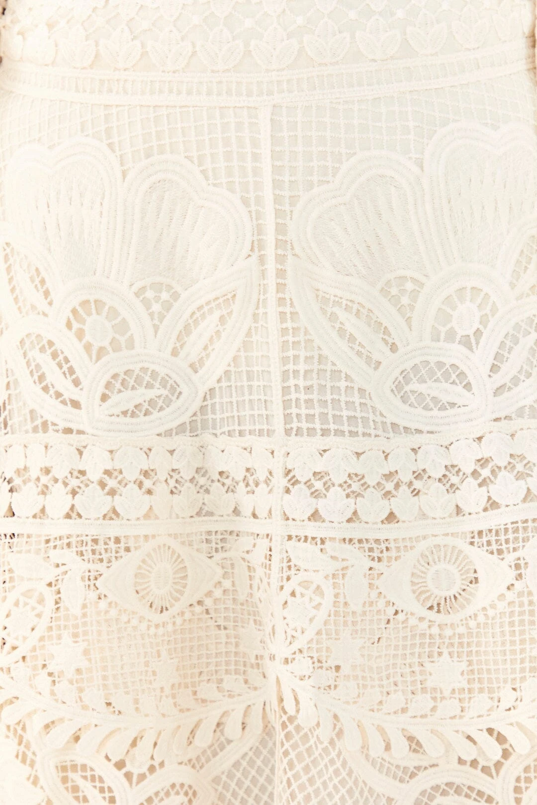 Farm Rio Off White Alucina Luz Guipire Midi Skirt 6 Farm Rio Off White Alucina Luz Guipire Midi Skirt - Image 4