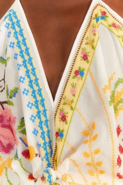 Farm Rio Grandma Gift Embroidered Halter Blouse 12 Farm Rio Grandma Gift Embroidered Halter Blouse -Farm Rio Fashion Store 306113 05