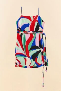 Farm Rio Colorful Monstera Mini Dress -Farm Rio Fashion Store 306137 06