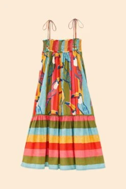 Farm Rio Wonderful Toucans Organic Cotton Midi Dress 13 Farm Rio Wonderful Toucans Organic Cotton Midi Dress -Farm Rio Fashion Store 306145 06