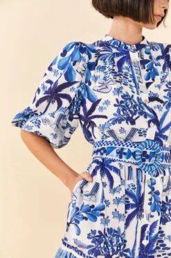 Farm Rio Sweet Rio Puff Sleeve Mini Dress -Farm Rio Fashion Store 306149 03