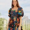 Farm Rio Zodiac Organic Cotton Mini Dress -Farm Rio Fashion Store 306150 01