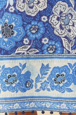 Farm Rio Blue Full Of Flowers Mini Dress -Farm Rio Fashion Store 306152 04