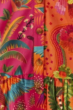 Farm Rio Mixed Warm Prints Organic Cotton Mini Dress -Farm Rio Fashion Store 306155 05