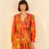 Farm Rio Orange Ombre Forest Mini Dress -Farm Rio Fashion Store 306156 01