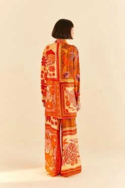 Farm Rio Forest Mixed Scarves Lenzing™ Ecovero™ Viscose Shirtdress 10 Farm Rio Forest Mixed Scarves Lenzing™ Ecovero™ Viscose Shirtdress -Farm Rio Fashion Store 306157 04