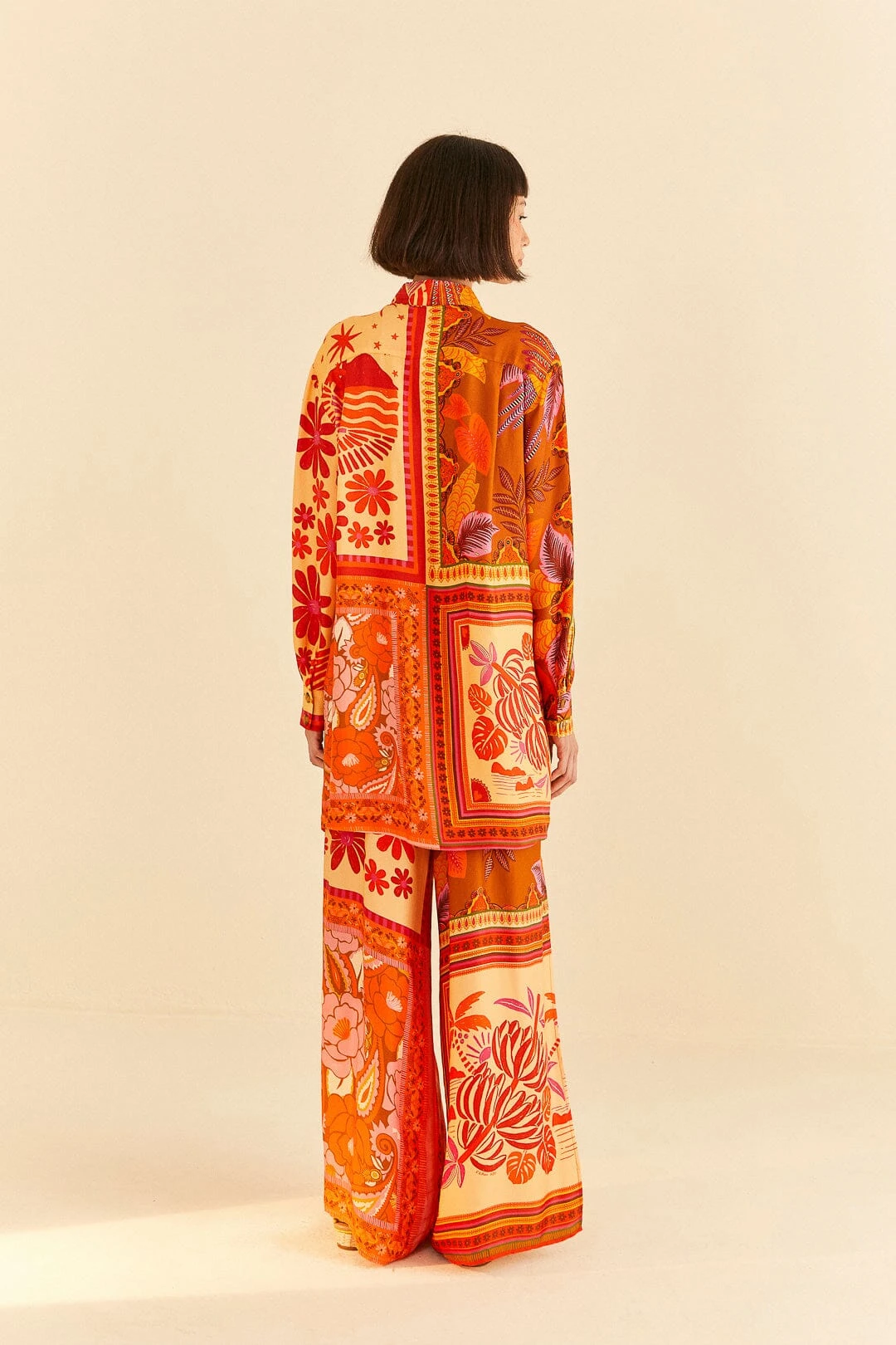 Farm Rio Forest Mixed Scarves Lenzing™ Ecovero™ Viscose Shirtdress 6 Farm Rio Forest Mixed Scarves Lenzing™ Ecovero™ Viscose Shirtdress - Image 4