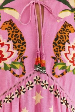 Farm Rio Pink Leopard Forest Mini Dress -Farm Rio Fashion Store 306160 06