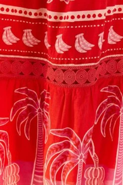 Farm Rio Red Summer Sunrise Midi Dress -Farm Rio Fashion Store 306178 05