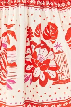 Farm Rio Off-White Rio Tiles Midi Dress -Farm Rio Fashion Store 306206 04