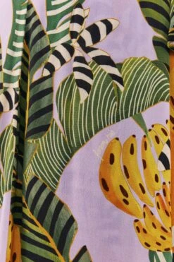 Mixed Striped Bananas Maxi Wrap Dress -Farm Rio Fashion Store 306207 05