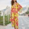 Farm Rio Lime Sweet Jungle Kaftan Dress -Farm Rio Fashion Store 306209 01