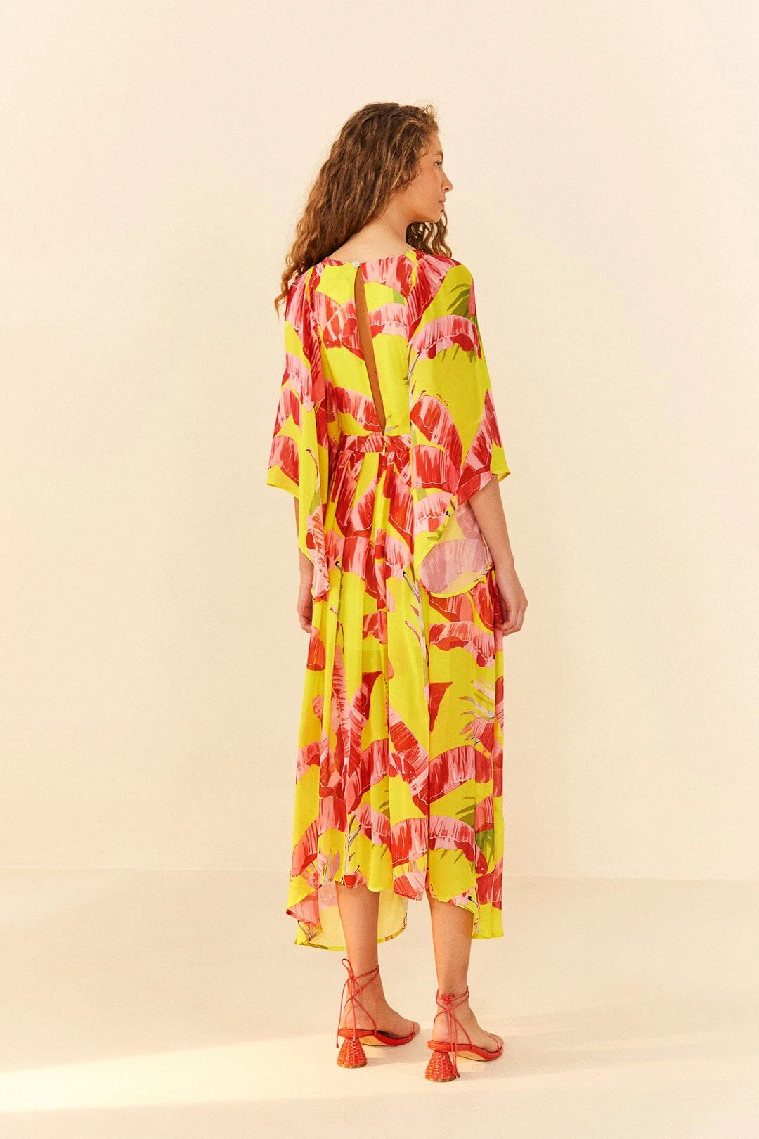Farm Rio Lime Sweet Jungle Kaftan Dress 4 Farm Rio Lime Sweet Jungle Kaftan Dress - Image 2