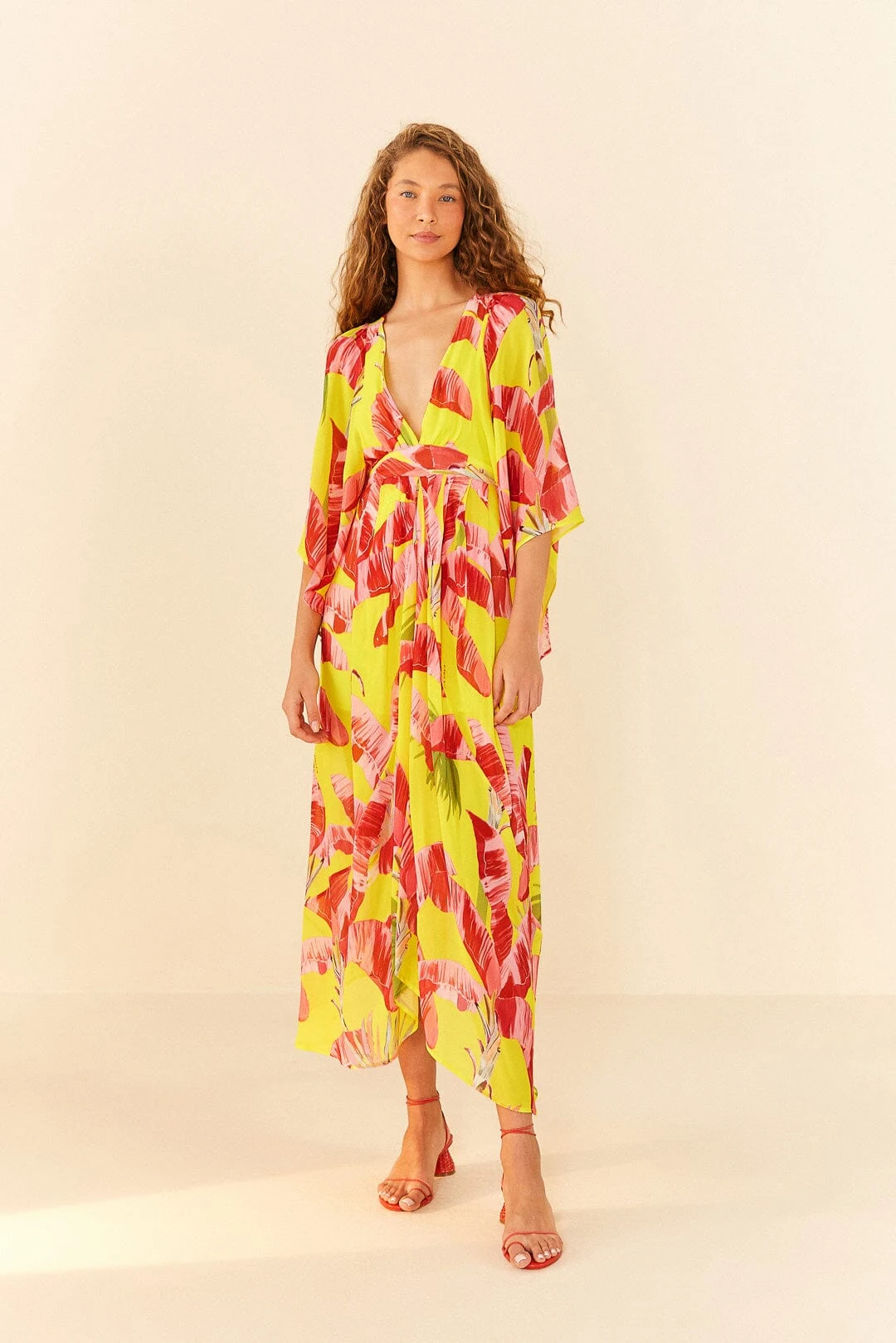 Farm Rio Lime Sweet Jungle Kaftan Dress 6 Farm Rio Lime Sweet Jungle Kaftan Dress - Image 4