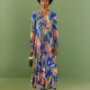 Farm Rio Blue Macaw Flight Maxi Dress -Farm Rio Fashion Store 306211 01