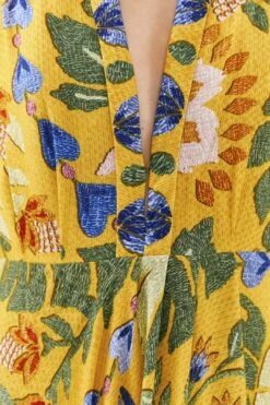 Farm Rio Yellow Summer Garden Maxi Dress -Farm Rio Fashion Store 306212 04