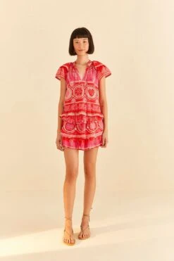 Farm Rio Red Summer Sunrise Blouse 10 Farm Rio Red Summer Sunrise Blouse -Farm Rio Fashion Store 306223 03