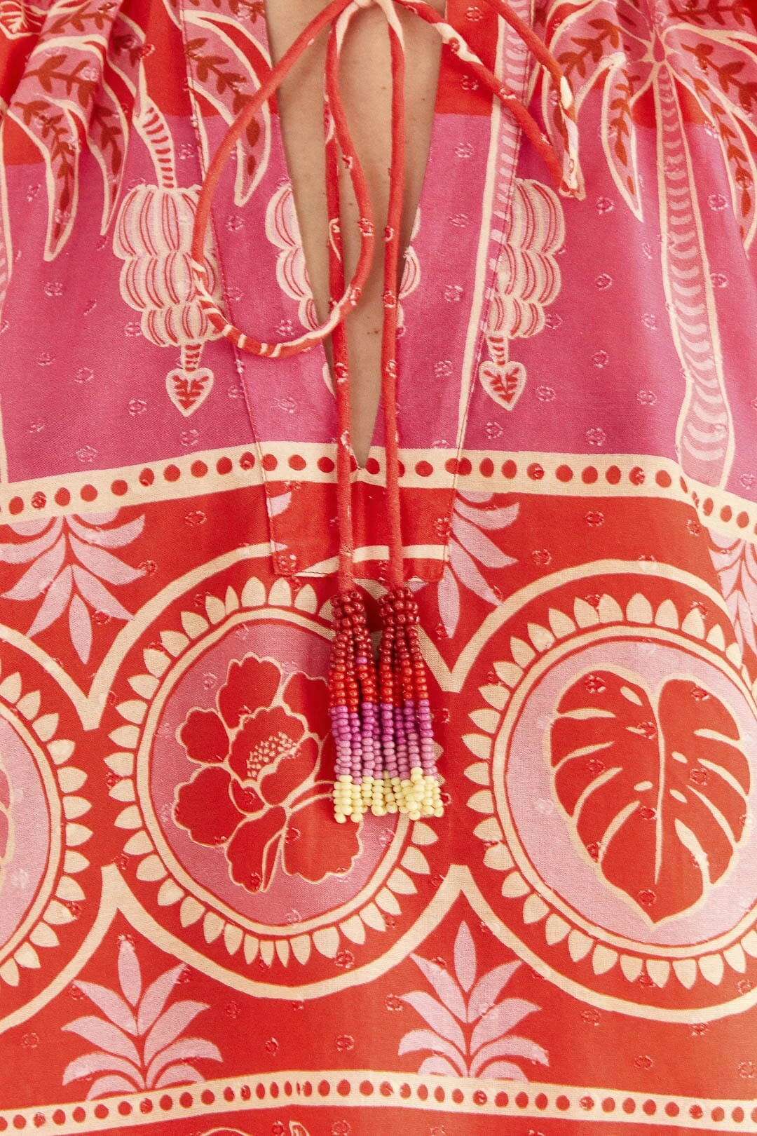 Farm Rio Red Summer Sunrise Blouse 8 Farm Rio Red Summer Sunrise Blouse - Image 6