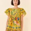 Farm Rio Yellow Summer Garden Blouse -Farm Rio Fashion Store 306228 01