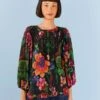 Farm Rio Black Blooming Garden Blouse 2 Farm Rio Black Blooming Garden Blouse -Farm Rio Fashion Store 306231 01