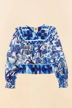 Farm Rio Sweet Rio Long Sleeve Blouse -Farm Rio Fashion Store 306236 06