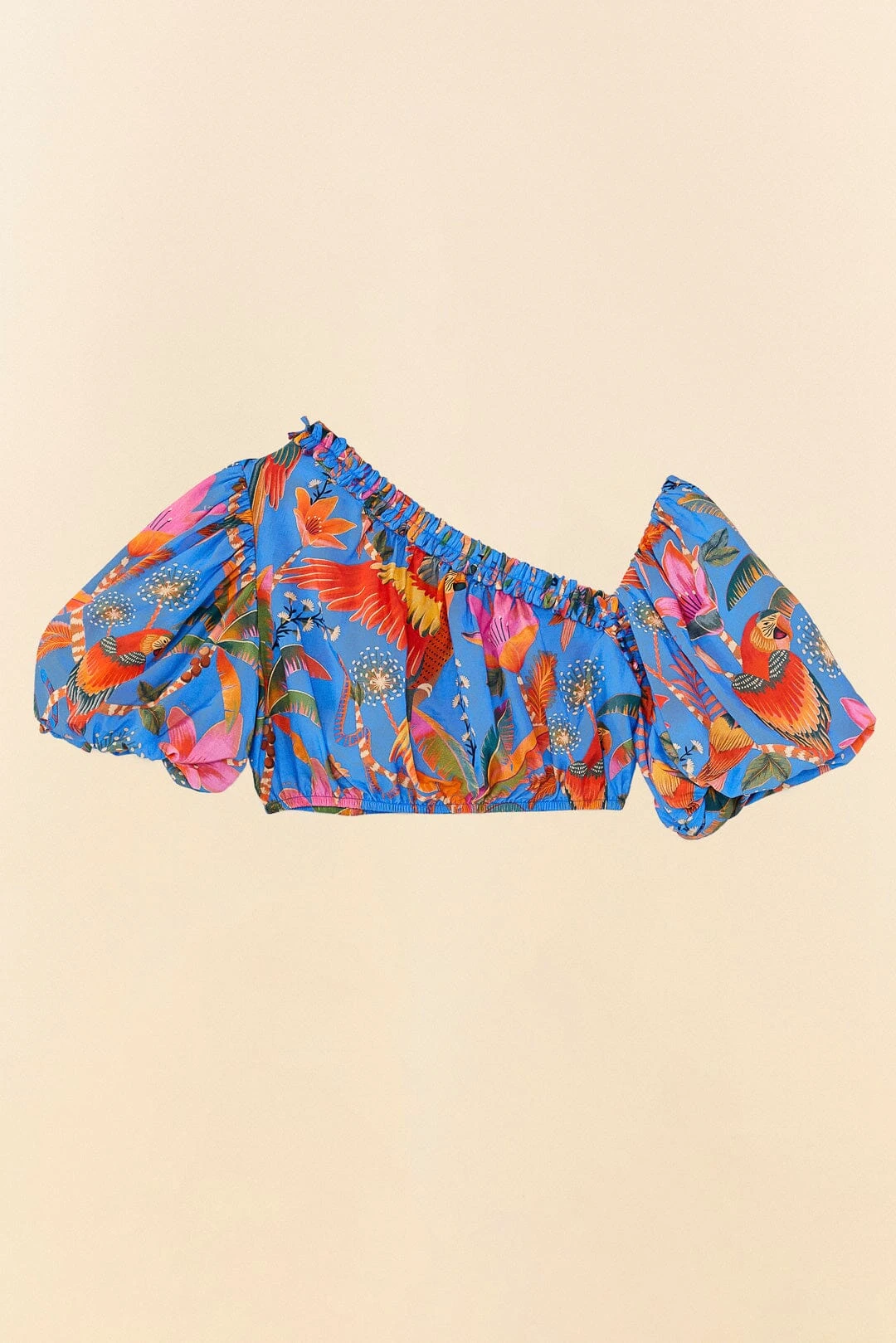 Farm Rio Blue Macaw Party Blouse 8 Farm Rio Blue Macaw Party Blouse - Image 6