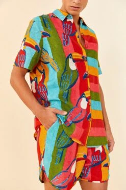 Farm Rio Wonderful Toucans Unisex Shorts 14 Farm Rio Wonderful Toucans Unisex Shorts -Farm Rio Fashion Store 306244 04