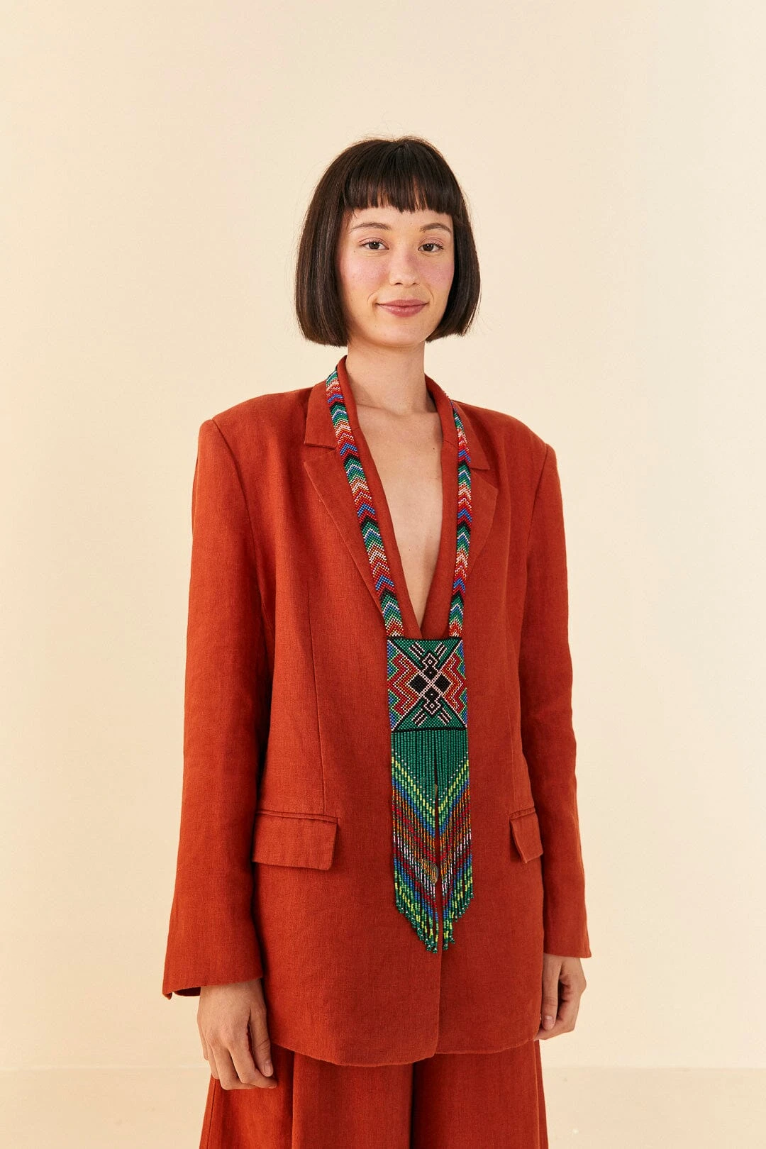 Farm Rio Brown Blazer 3 Farm Rio Brown Blazer